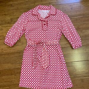 NWOT Kayce Hughes girls red and white circle pattern dress size 6